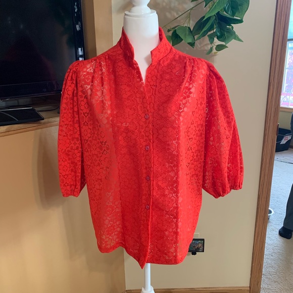 Vintage floral linen shirt - Picture 2 of 6